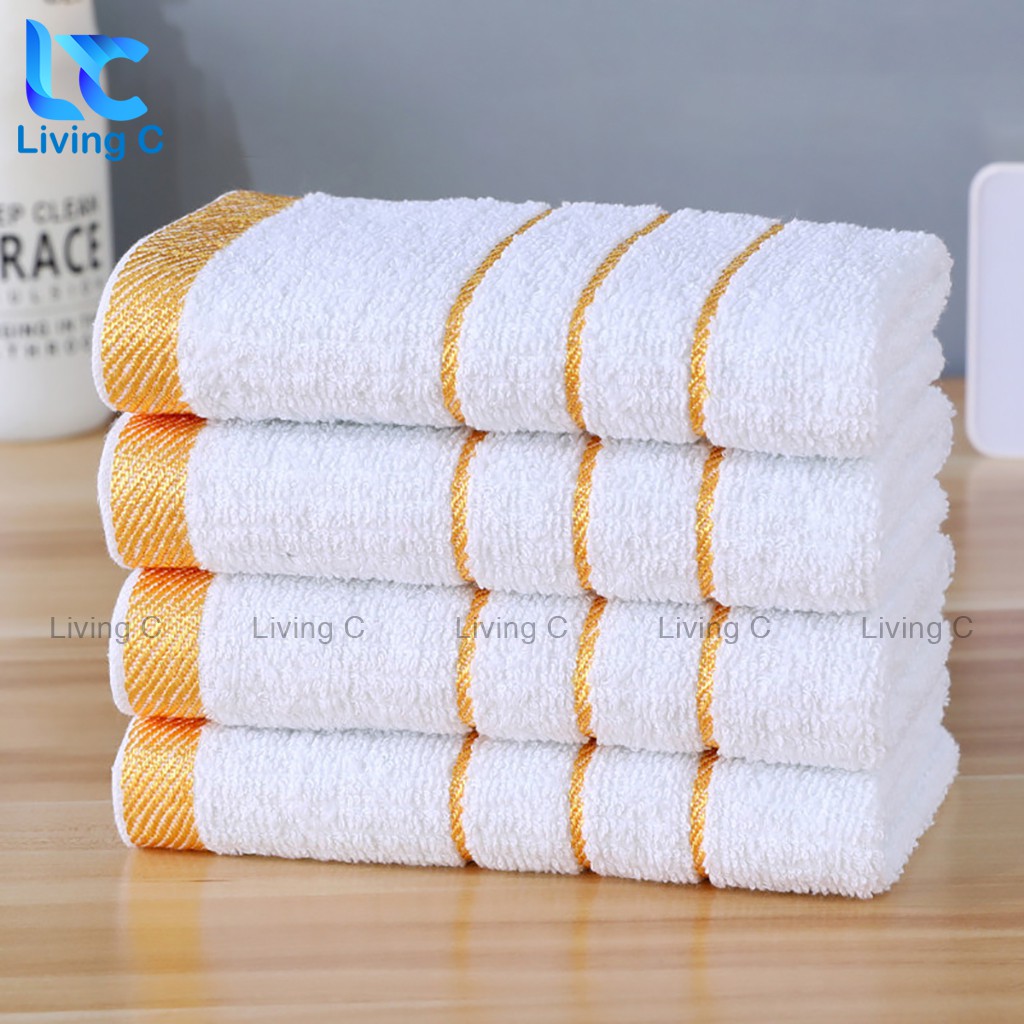 Khăn lau mặt cotton 100% Living C , khăn tắm đa năng sợi bông 100% từ thiên nhiên _KCT