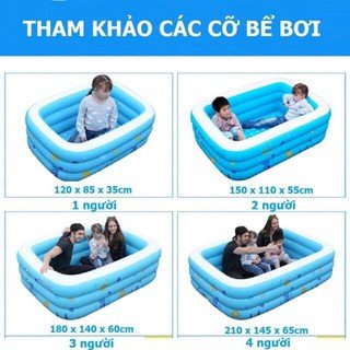 [HOT] Bể bơi phao cho bé trong nhà 3 tầng nhiều cỡ - DÀY DẶN - AN TOÀN - [ BH 1 đổi 1 + Tặng bóng + keo + miếng vá ]