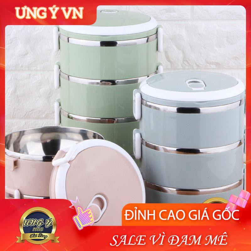 Hộp cơm giữ nhiệt 4 tầng bằng Inox - Camen 4 ngăn