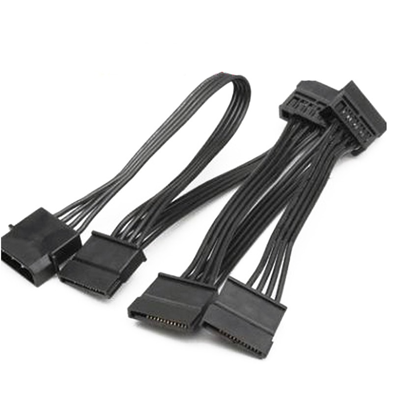 Cáp Chia Nguồn 4pin Ide 1 Sang 5 Sata 15pin Cho Pc Sever 18awg 4-pin Đến 15-pin