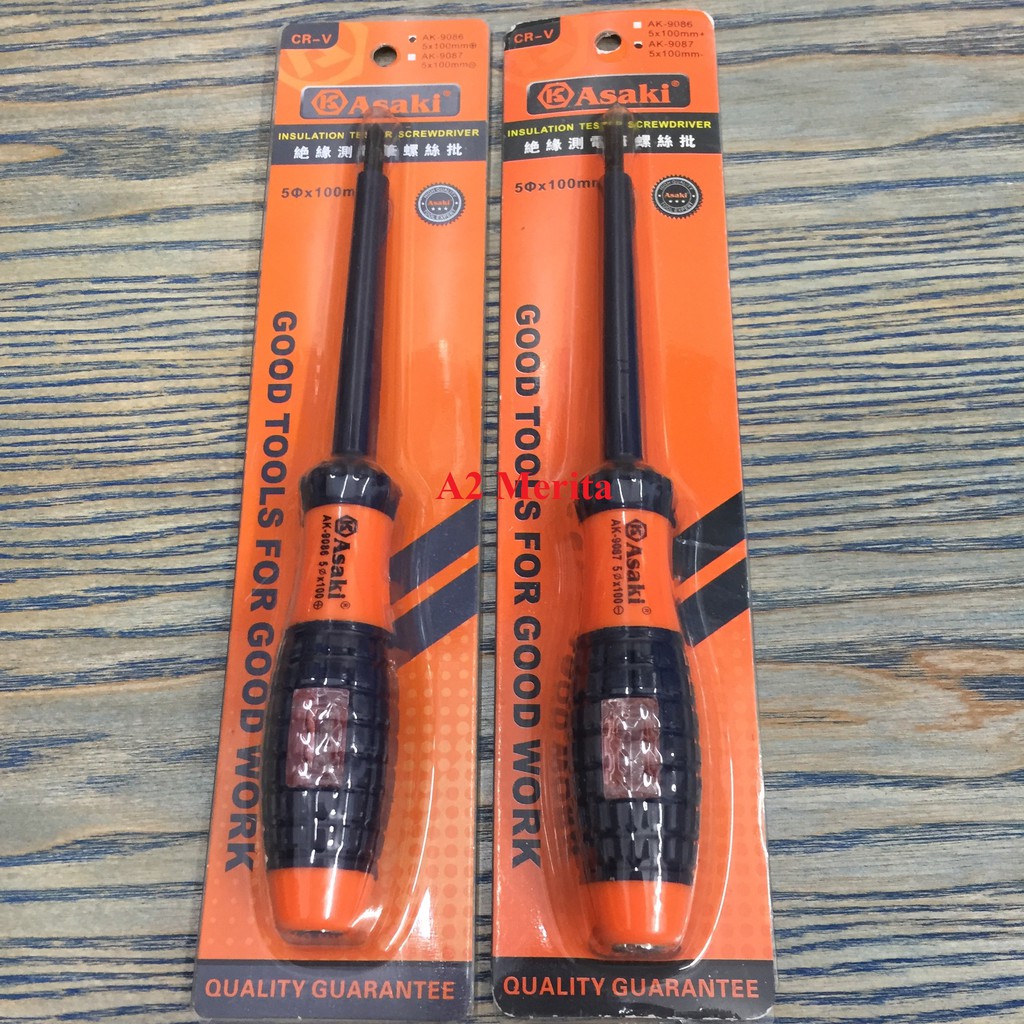 Combo Vít bake + dẹp cách điện và thử điện Asaki 5X100mm