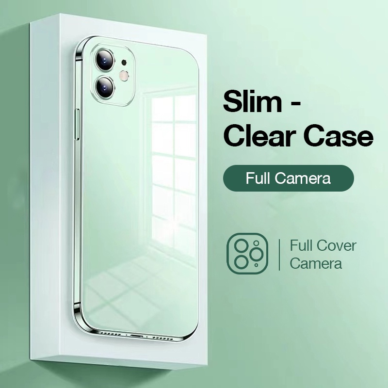 Ốp Điện Thoại TPU Dẻo Siêu Mỏng Trong Suốt Bảo Vệ Camera Cho 11 / 12 / 13 Pro Max 13 Mini