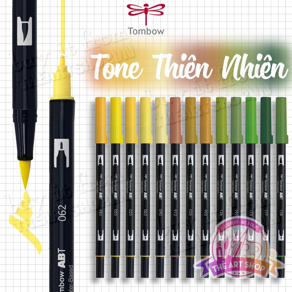 Bút cọ TOMBOW ABT dual brush pens - tone màu thiên nhiên ấm áp THEARTSHOP