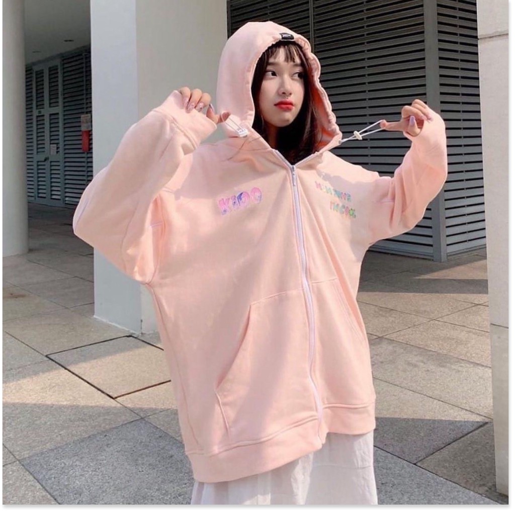 Áo khoác nỉ unisex nam nữ dây kéo from rộng phong cách Hàn Quốc mẫu hot giá rẻ