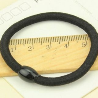 Set 10 sợi dây cột tóc đen trơn