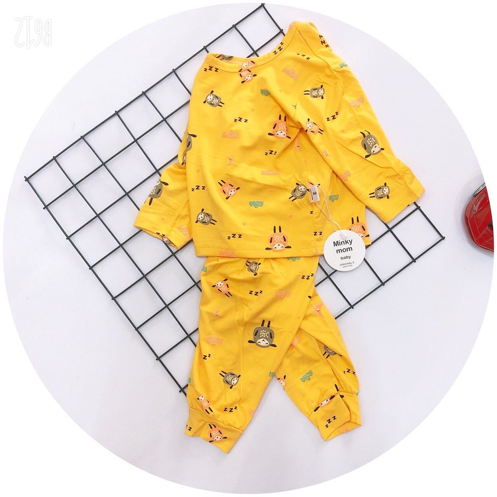 Bộ Đồ Dài Bé Trai, Bé Gái Size Lớn Minky Mom Vải Thun Lạnh Mềm Mỏng, Chất Mát, Bộ Mặc Nhà Cho Bé Thu Đông AN.KID