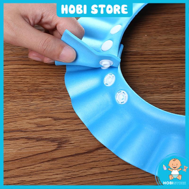 [Mẫu mới] Mũ gội đầu chắn nước, bảo vệ tai cho bé 0 - 6 tuổi, có thể điều chỉnh vòng đầu - Hobi Store