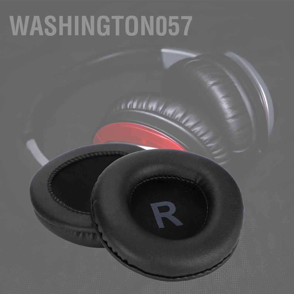 Washington057 Universal Earphone Ear Pads Cotton Cushion With LR Mark Black for 85mm Headphones