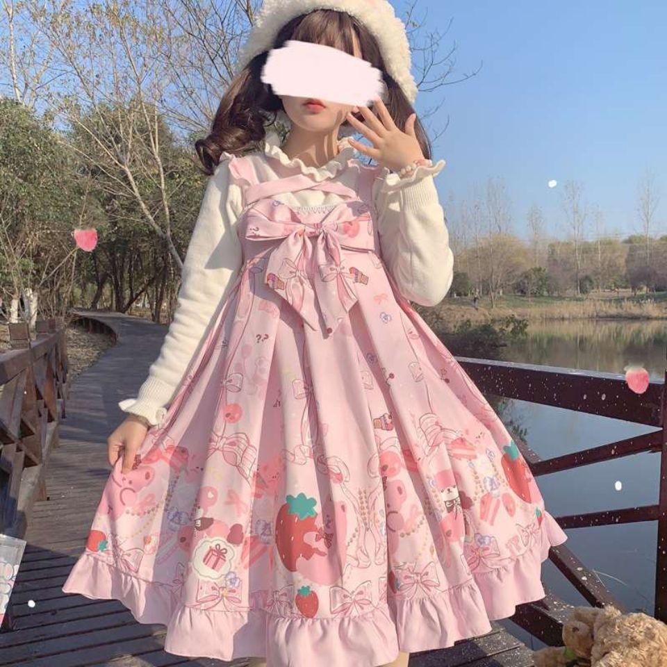 Đầm Yếm Phong Cách Lolita Dễ Thương Dành Cho Nữ
