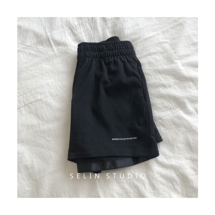 Quần short đùi đũi unisex chun thêu siêu cá tính