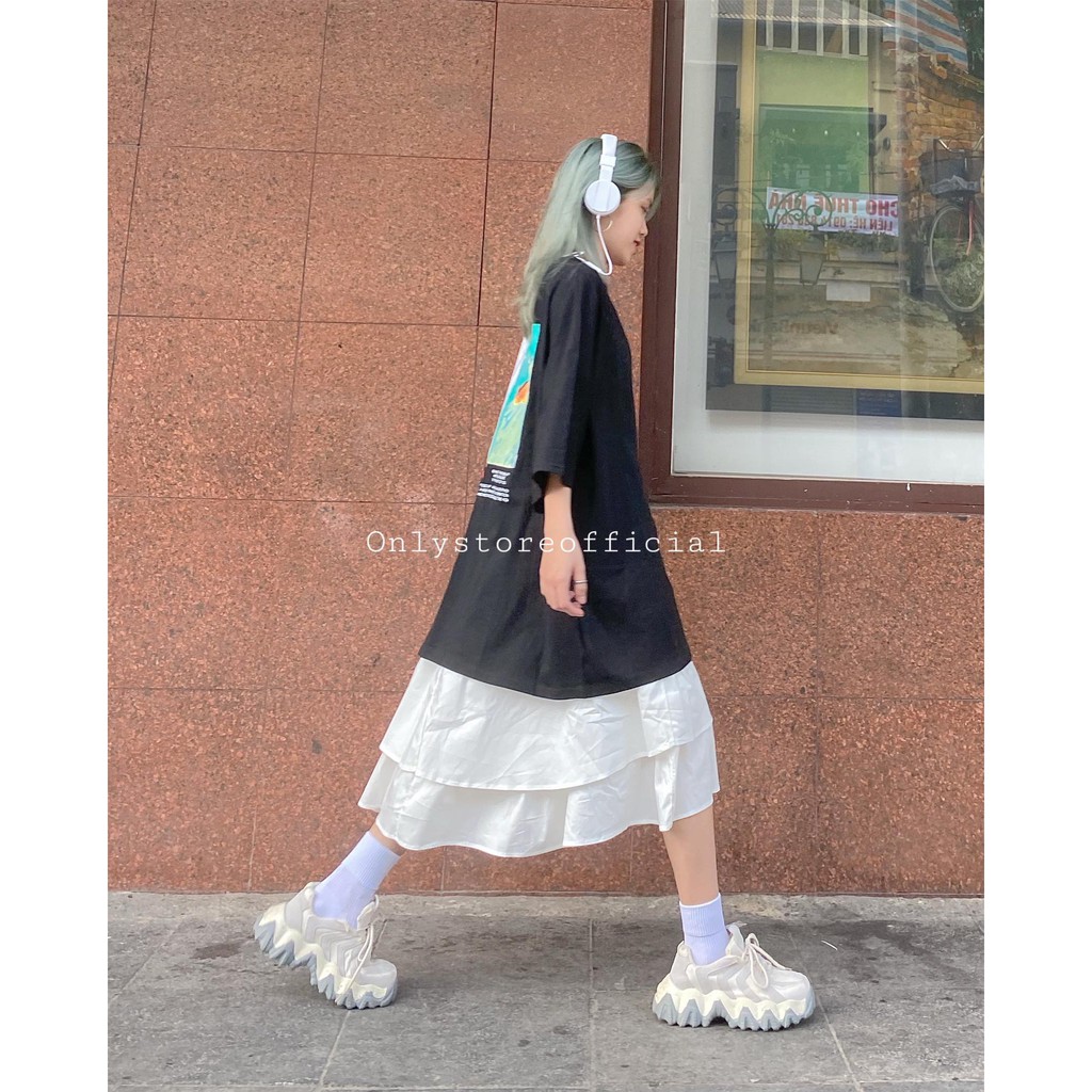 set áo váy, áo oversz,chân váy 2 tầng | BigBuy360 - bigbuy360.vn