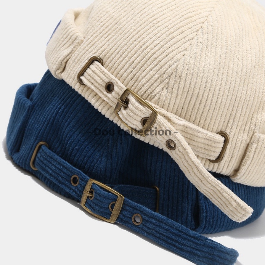 [Nowship2h] Mũ Nón (Miki Hat) Vải Nhung Tròn Dưa Hấu Không Vành Cao Cấp Unisex Phong Cách Rento - Demin - Mã NV035