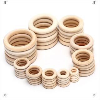 JB"1Bag Natural Wood Circles Beads Wooden Ring DIY Jewelry Making Crafts DIY