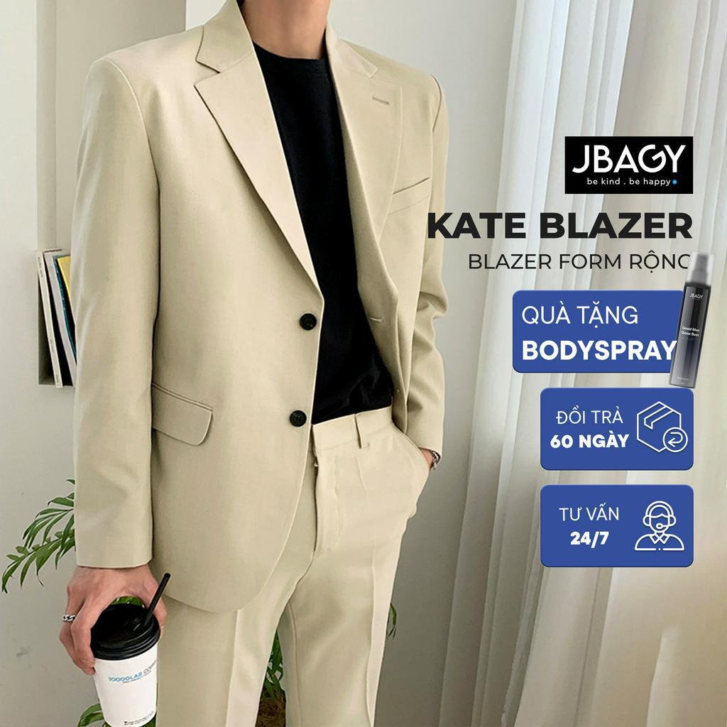 Áo khoác blazer nam form rộng 1 lớp phong cách tối giản đệm vai có lót trong thoáng mát thương hiệu JBAGY - JK0106 | BigBuy360 - bigbuy360.vn