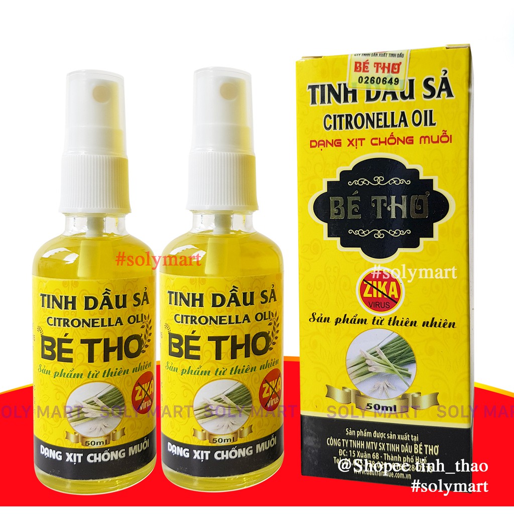 TINH DẦU TRÀM SẢ BÉ THƠ NGUYÊN CHẤT CHỐNG VÀ TRỊ MUỖI AN TOÀN CHO BÉ YÊU, MẸ BẦU (Citronella Oil 50 ml)