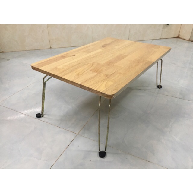 Bàn gỗ cao su nguyên khối 50*80*28 cm (Bh 5 năm)