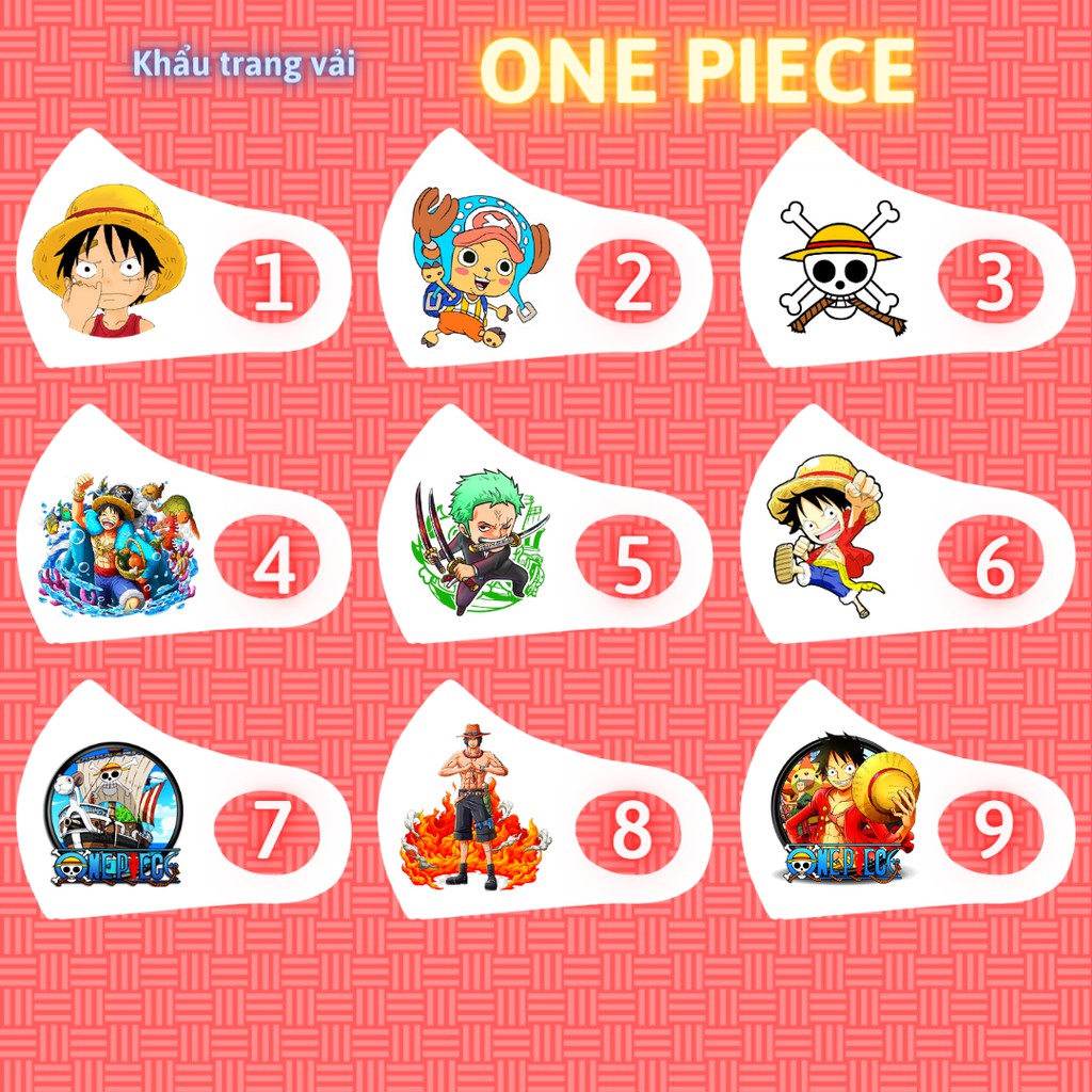 1 cái khẩu trang vải họa tiết One Piece | BigBuy360 - bigbuy360.vn