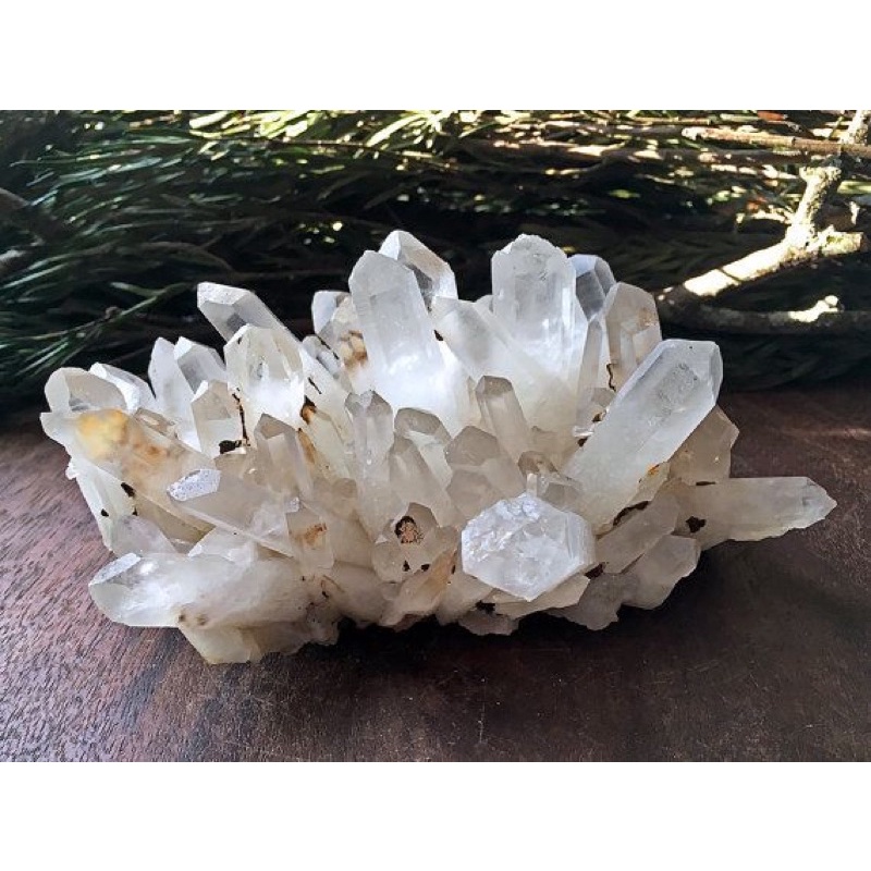 400gr Extra Large Clear White Quartz Cluster Cụm Đá Trắng To