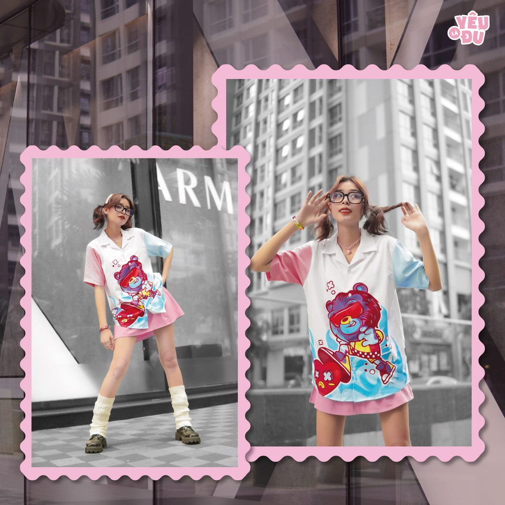 Bowling Shirt - Vui lòng Không Dẫm Lên Tim (Limited Edition: 99 Áo) - YÊU LÀ ĐỦ | BigBuy360 - bigbuy360.vn