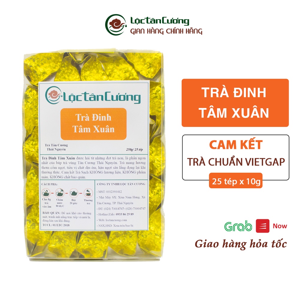 Trà Đinh Tâm Xuân Lộc Tân Cương Hộp 25 tép
