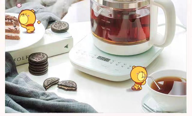 Bình đun nước điện tử BEAR YSH-C15F1 thông minh 1000W dung tích 1.5L có giá đỡ trứng chuyên dụng