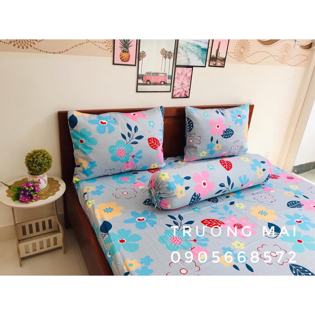 Sét ga gối Thắng Lợi chính hãng 4 món chuẩn logoin trên vải  không kèm mền mã hoa nềm xám | BigBuy360 - bigbuy360.vn