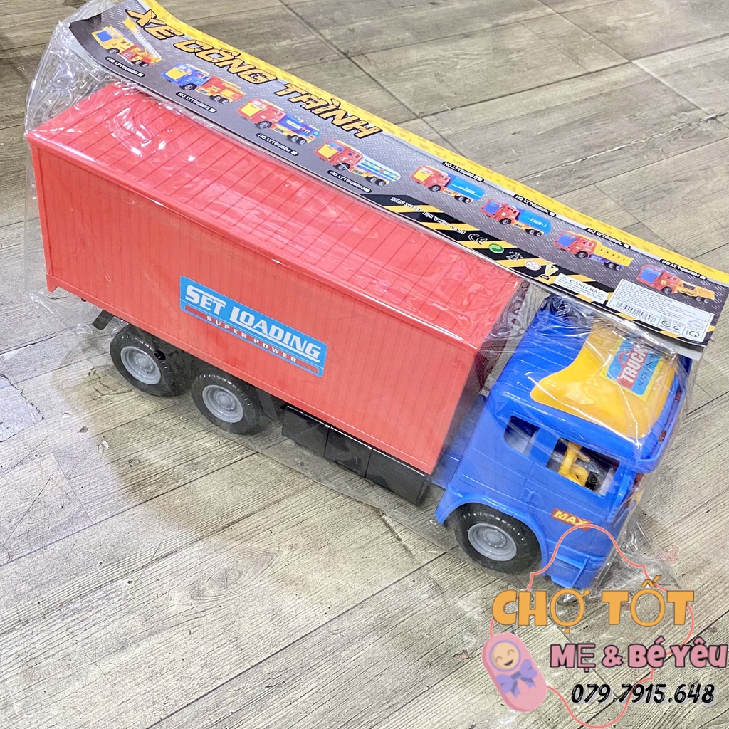 Đồ Chơi Xe Container Loại Lớn Bằng Nhựa Bánh Đà (HÀNG VIỆT NAM TO ĐẸP)