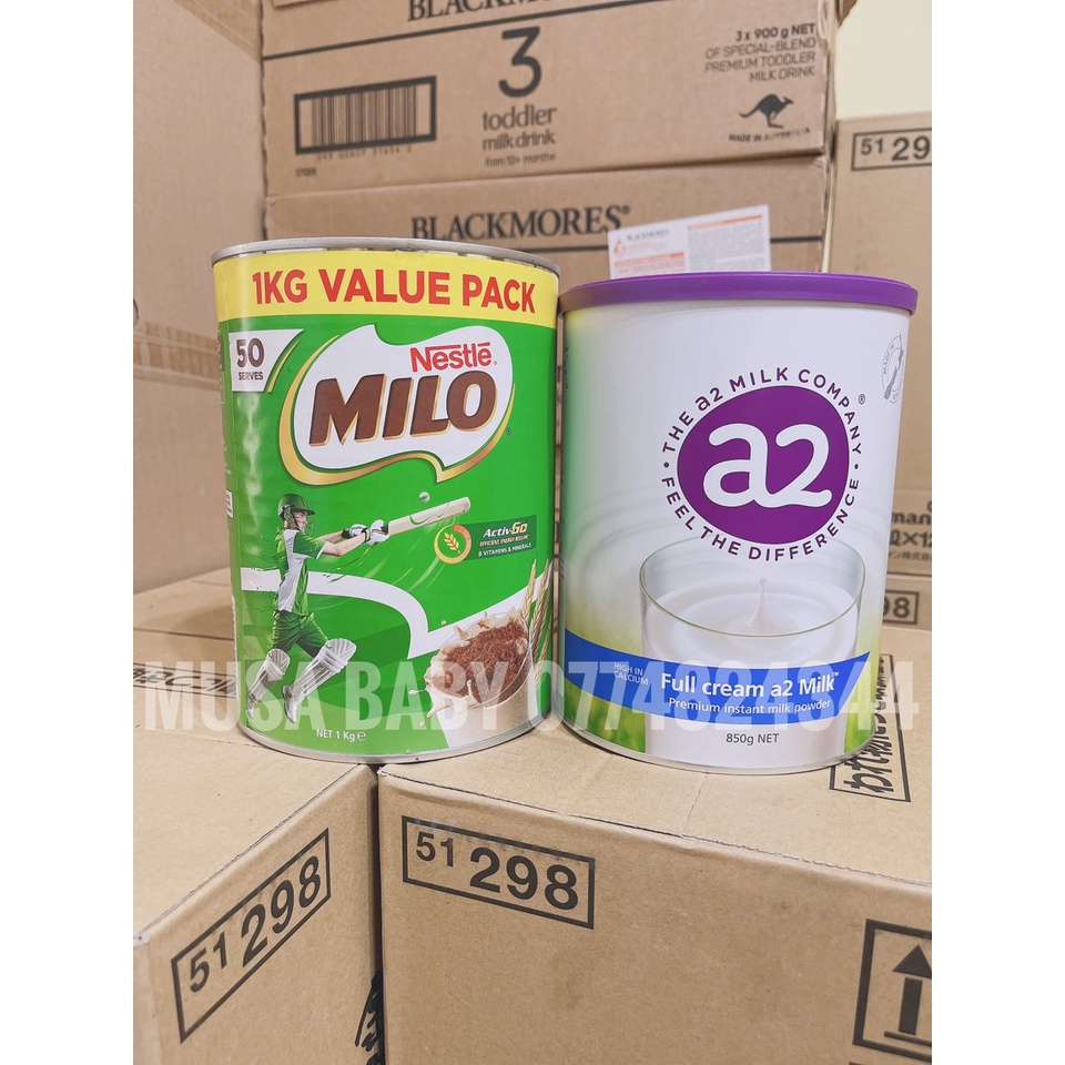 ( Cam kết chính hãng ) - Combo a2 bột & milo bột úc