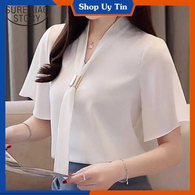 [Hàng Cao Cấp] -  Áo Kiểu Nữ Tay Loe Xinh Đẹp | BigBuy360 - bigbuy360.vn
