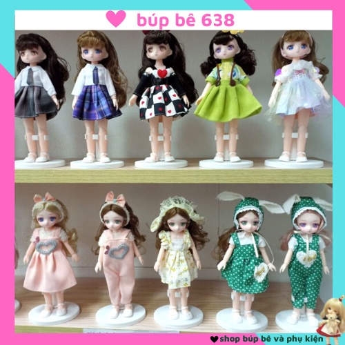 Búp bê chibi mắt truyện tranh cao 23cm kèm đồ ngộ nghĩnh
