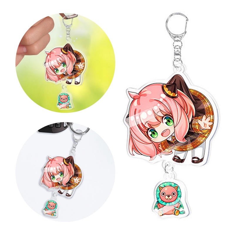 Móc Chìa Khóa Acrylic Hình Bông Hoa Anime Spyxfamily