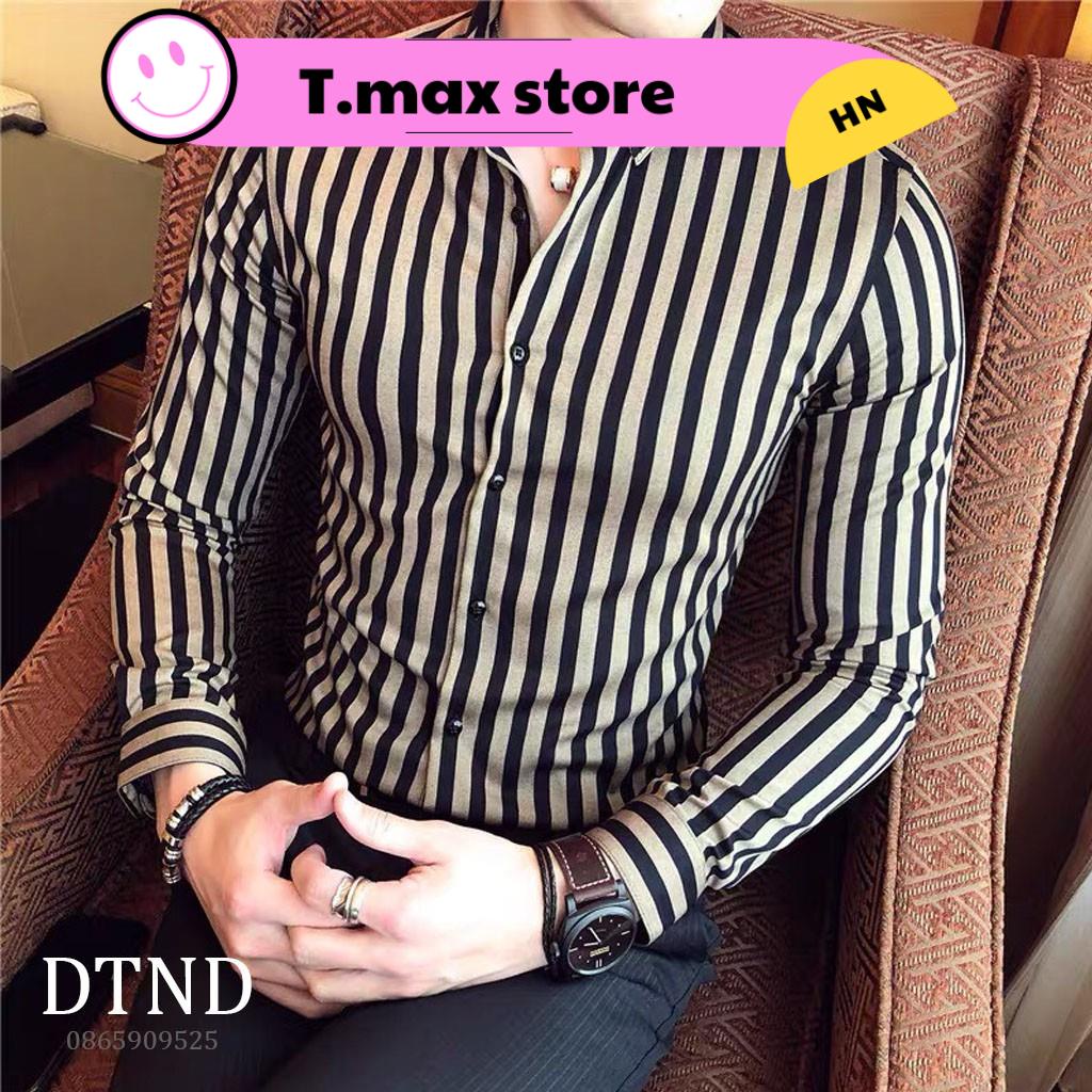 Áo Sơ Mi Kẻ 💖FREESHIP💖 Áo Sơ mi Công Sở họa tiết - Chất liệu lụa cotton cao cấp, chất vải mềm mịn, dáng slimfit trẻ đẹp