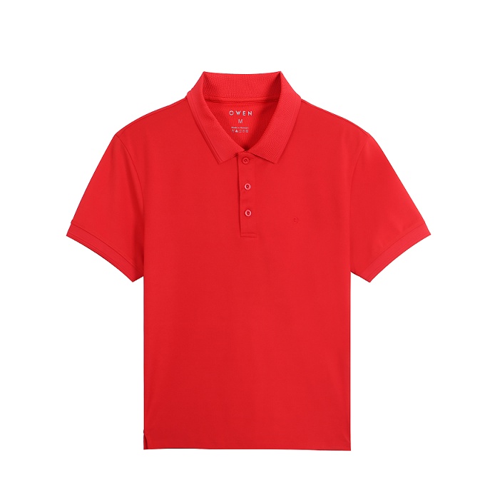 Áo polo Owen Cotton bodyfit màu đỏ - APV210009