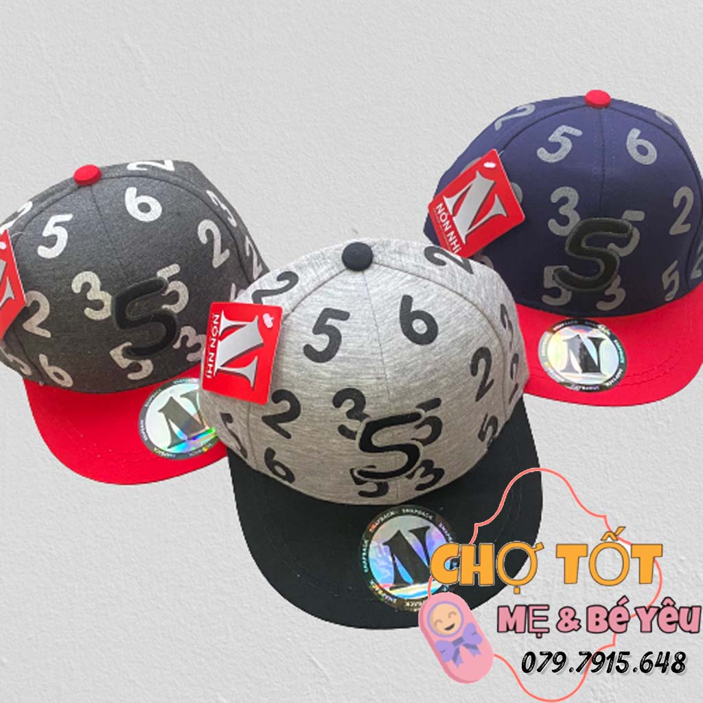 Nón Lưỡi Trai, Nón Snapback Bé Trai Siêu Cưng 1-4tuổi (nhiều mẫu)