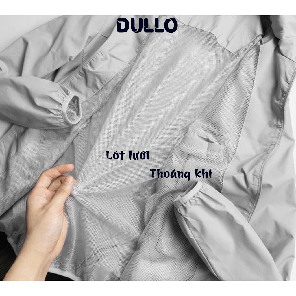 Áo khoác nam 2 lớp DULLO mã D281 chất vải vân gạo đẹp chống nước