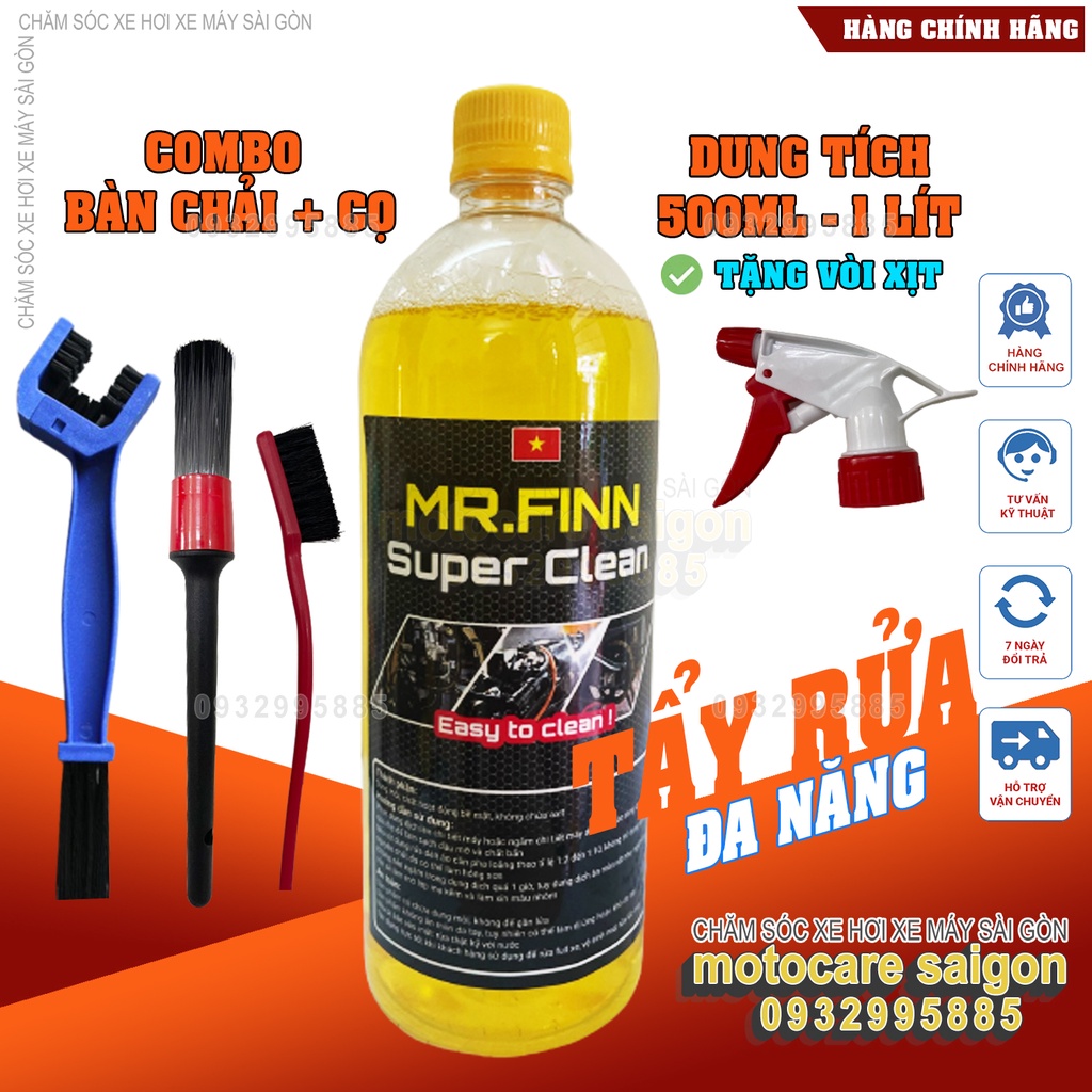 Dung dịch tẩy rửa ĐA NĂNG MrFinn dành cho oto, xe máy chai 1 lít