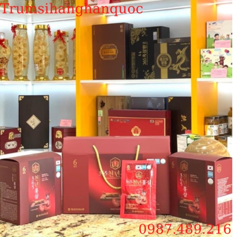 Nước Hồng Sâm Linh Chi Nhung Hươu 365 Hàn Quốc Hộp 20 gói x 70ml, Tăng Cường Sức Khỏe Và Hệ Miễn Dịch