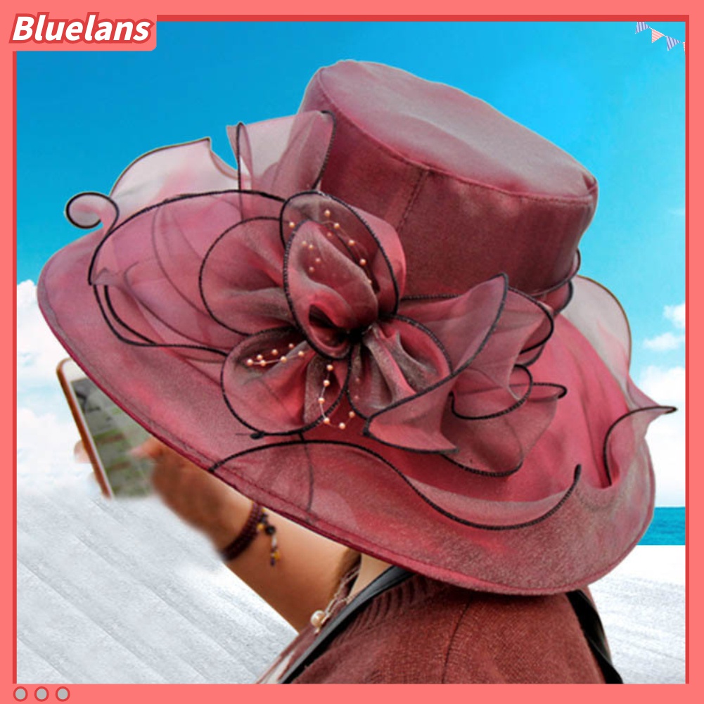 Mũ Chống Nắng Mỏng Nhẹ In Họa Tiết Hoa Xinh Xắn Thiết Kế Điều Chỉnh Được Thời Trang Đi Biển 48h