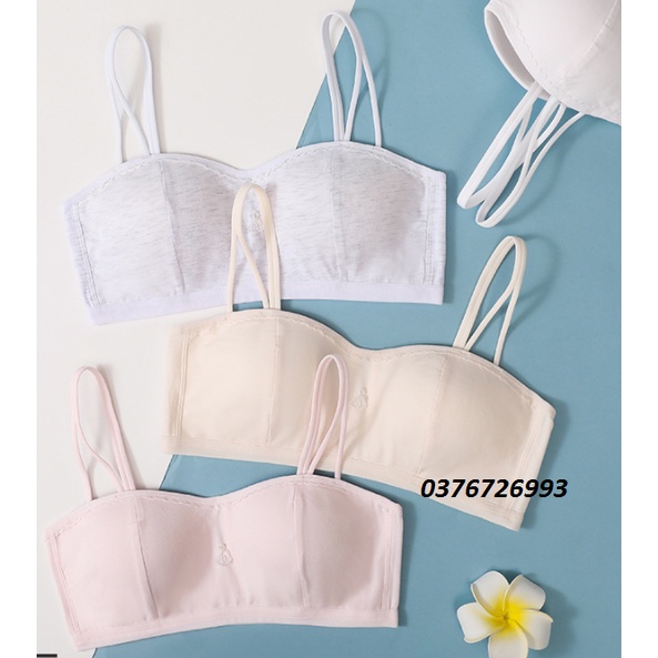 Bra / Áo Lá Cotton Nữ Sinh Đính Nơ Hình Công Chúa Xuất Đông Âu ( A003 ). Hàng Loại Đẹp. | BigBuy360 - bigbuy360.vn