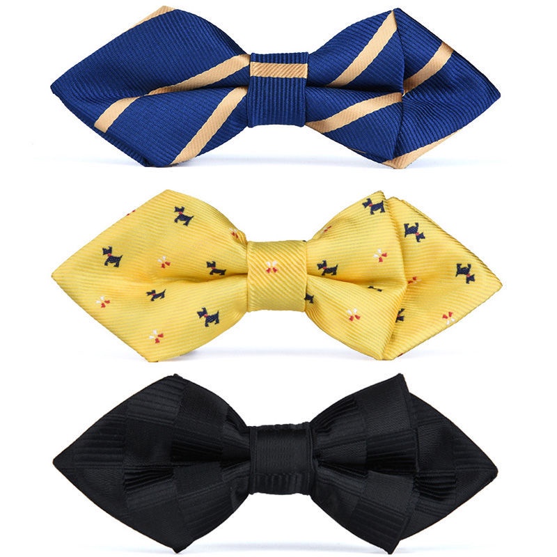 Cà Vạt Nơ Hai Lớp Màu Đen Đỏ Phong Cách Anh Quốc Cho Bé Trai Khi Biểu Diễn Sân Khấu