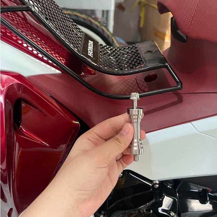 Khâu giữa baga xe Honda Fu led, Future 125 mậo, Wave 125 chất liệu inox đặc Cnc ( Tặng kèm ốc salaya )