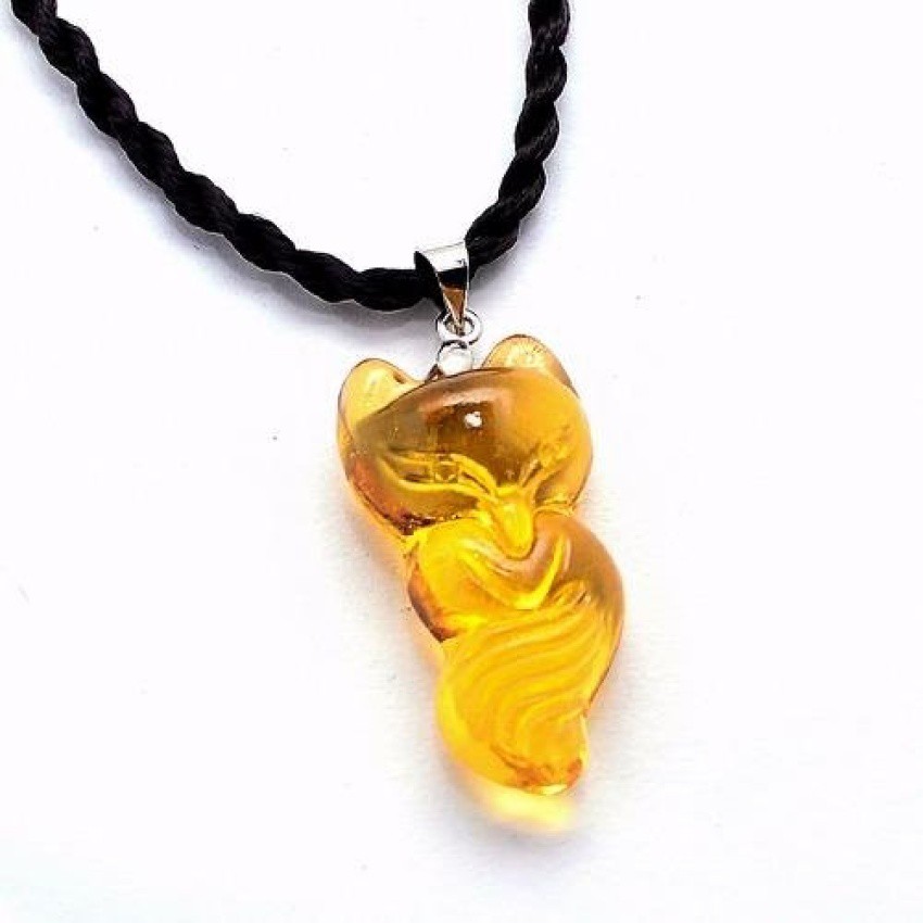 Dây chuyền nữ mặt đá Hồ ly Crystal (Vàng)