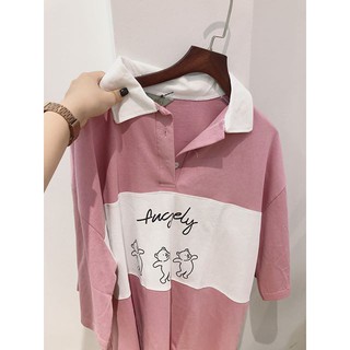 Polo gấu hồng - be - vàng - cam