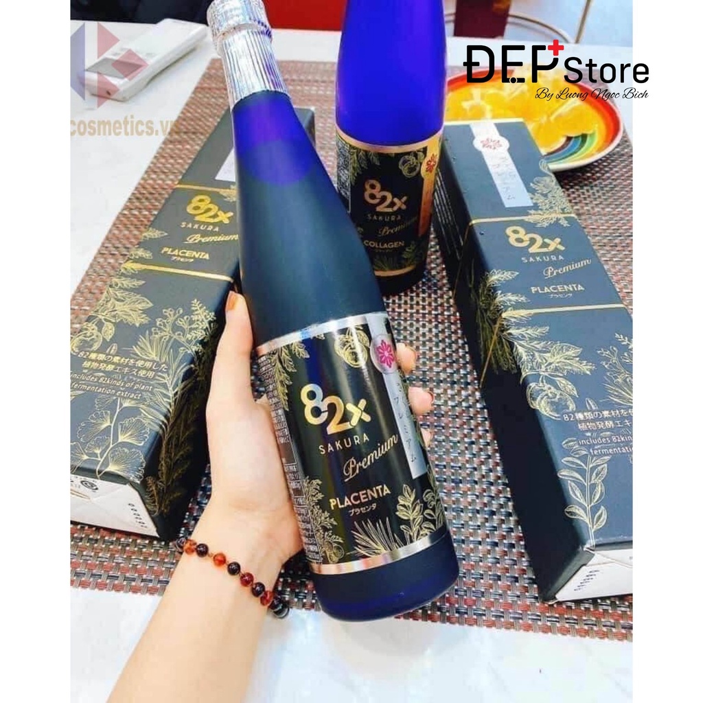82X PLACENTA SAKURA PREMIUM (DÒNG CAO CẤP) 450.000mg Nhau Thai &quot;Heo Hạnh Phúc&quot; - Nước Uống Đẹp Da Đến Từ Nhật Bản 500ml