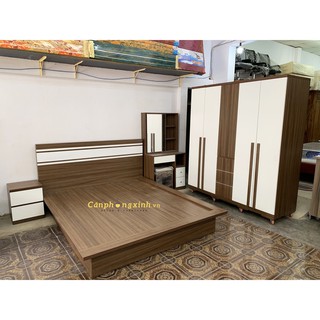 Combo phòng ngủ, nội thất phòng ngủ CPX-CB02 Tủ + Giường + Tab + bàn trang điểm