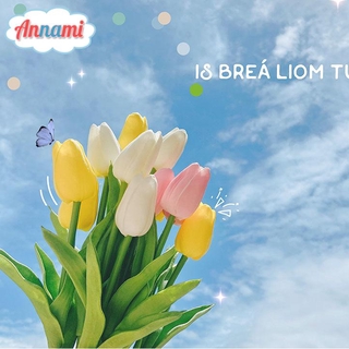 Bộ 5 bông hoa tulip nhân tạo xinh xắn dùng trang trí nội thất