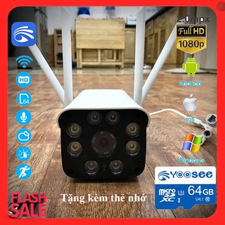 Camera Yoosee Ngoài Trời 3.0 MPx 4 Râu 8LED Kèm Thẻ 64GB Yoosee - Yoosee Việt Nam cam kết chính hãng - Bảo hành 1 năm