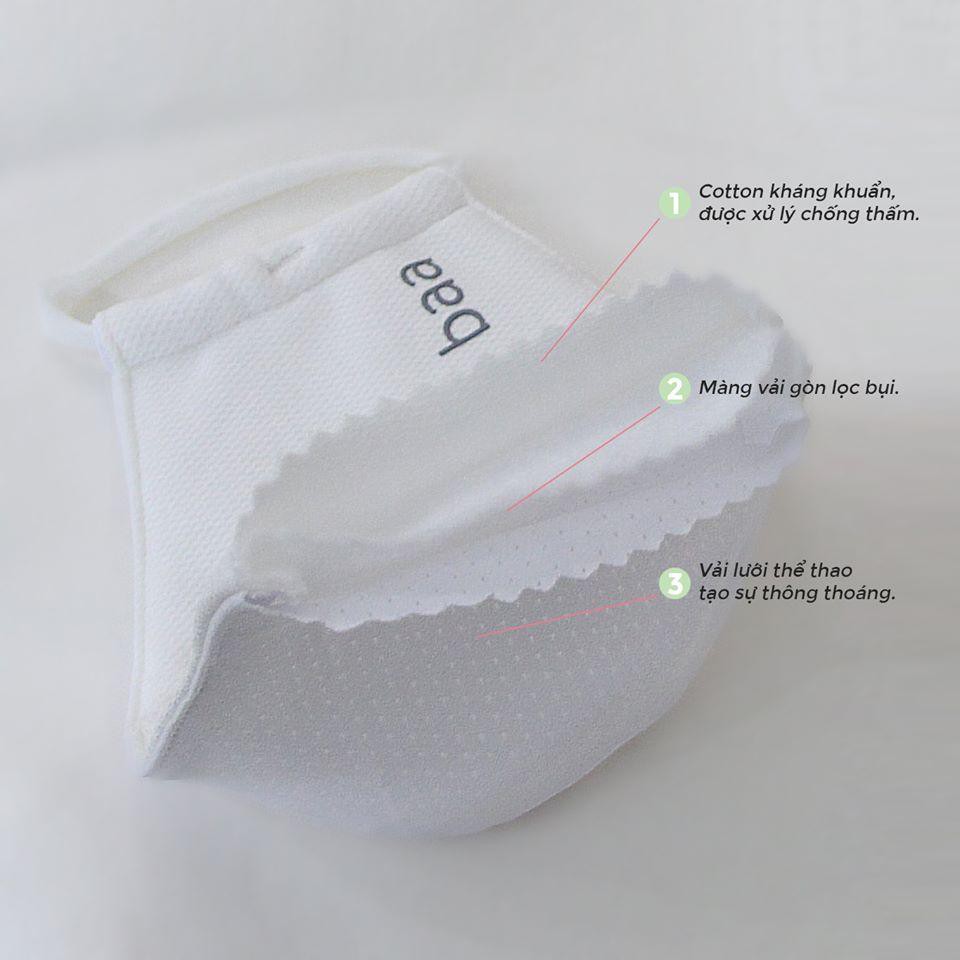 Khẩu trang vải BAA BABY kháng khuẩn cho người lớn - UA-CB01X | BigBuy360 - bigbuy360.vn