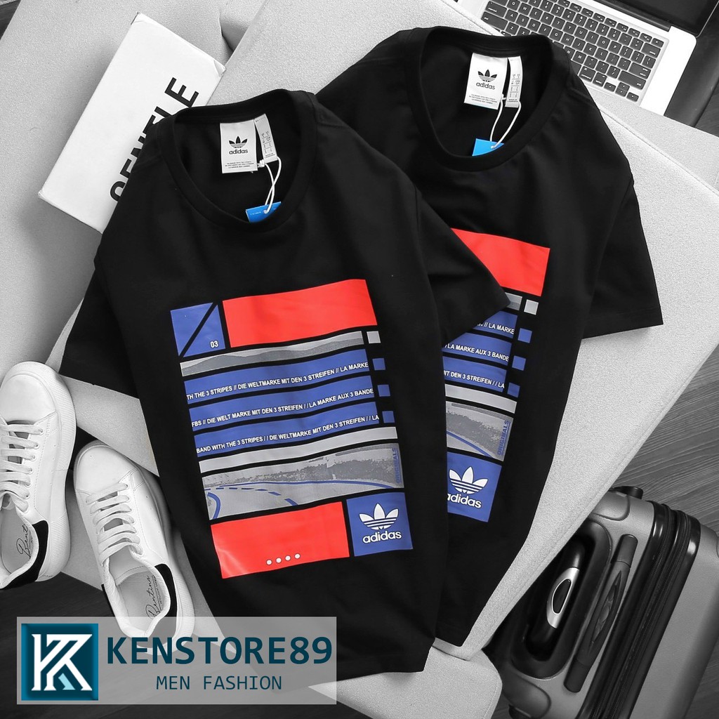 Áo thun nam cổ tròn AD VUÔNG cao cấp KENSTORE89 ATV182