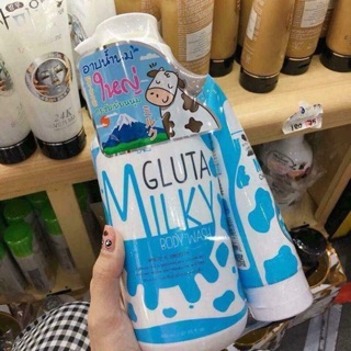 Sữa tắm trắng da Miljy Gluta Thailand tặng kèm sữa rửa mặt